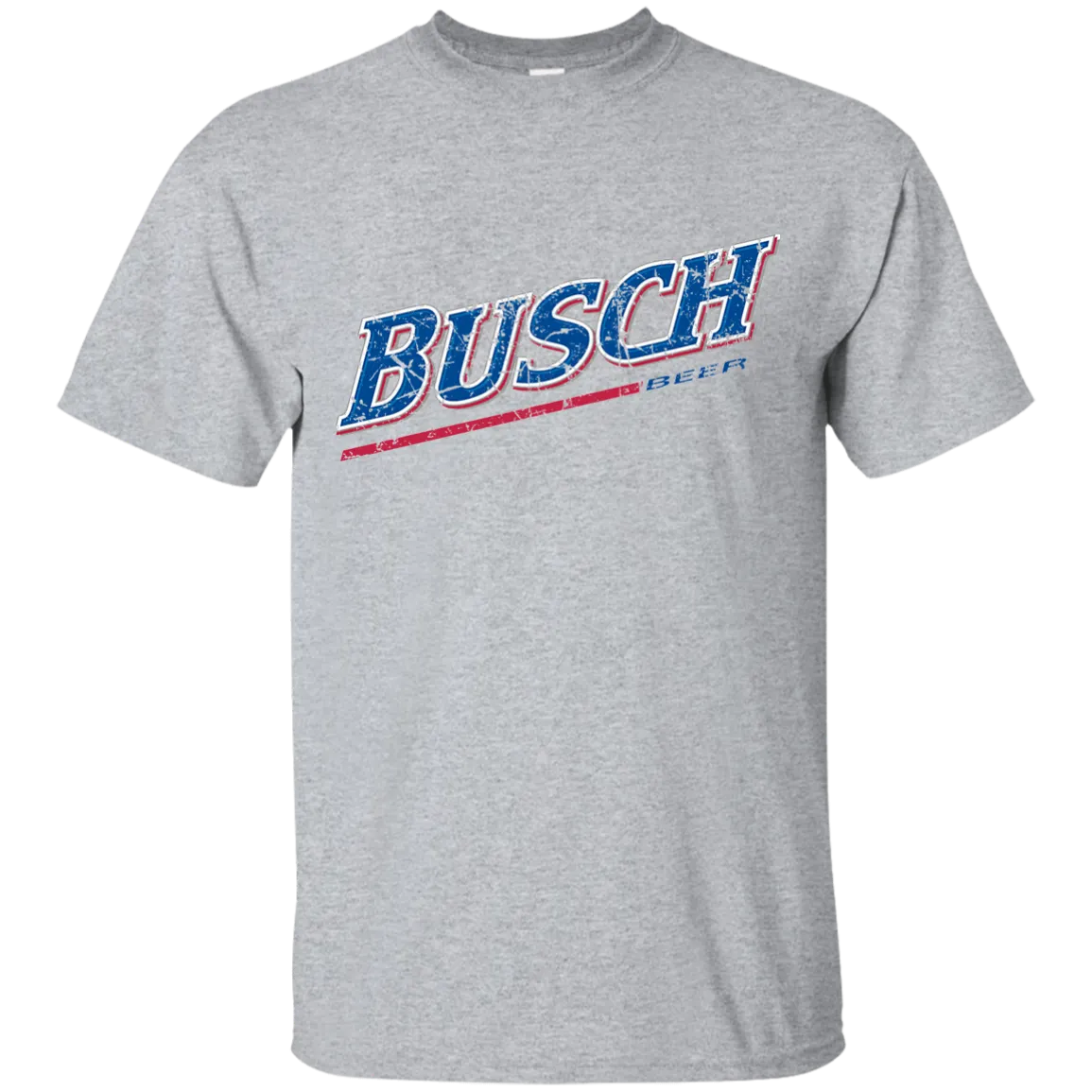 Busch Beer T-Shirt Custom Designed Color Worn Label Pattern