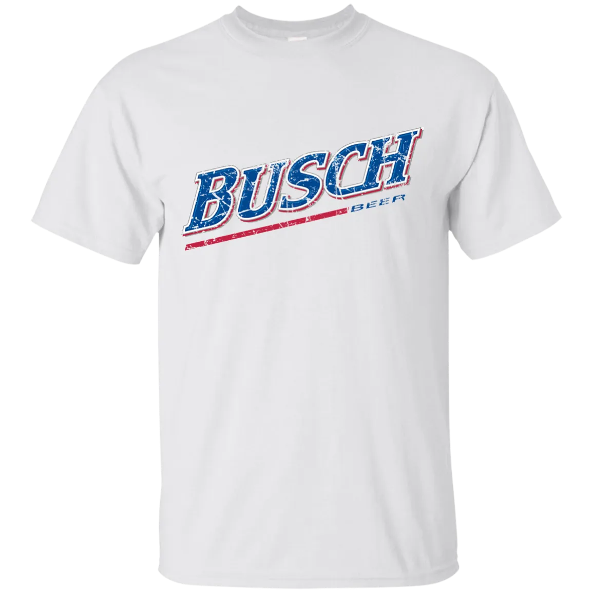 Busch Beer T-Shirt Custom Designed Color Worn Label Pattern