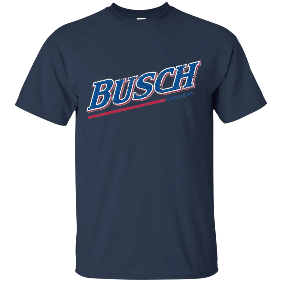 Busch Beer T-Shirt Custom Designed Color Worn Label Pattern
