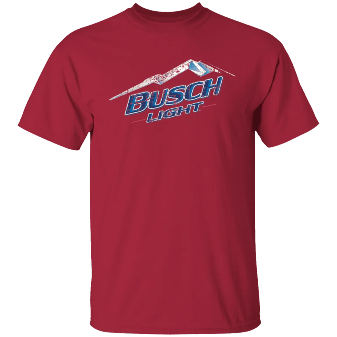 Busch Light Beer T-Shirt Custom Designed Color Worn Label Pattern