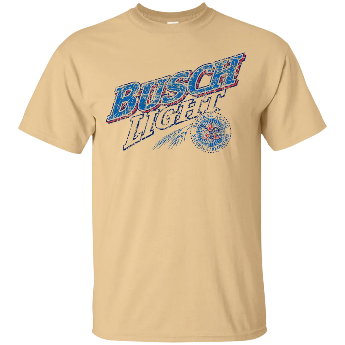 Busch Light Beer T-Shirt Custom Designed Color Worn Label Pattern