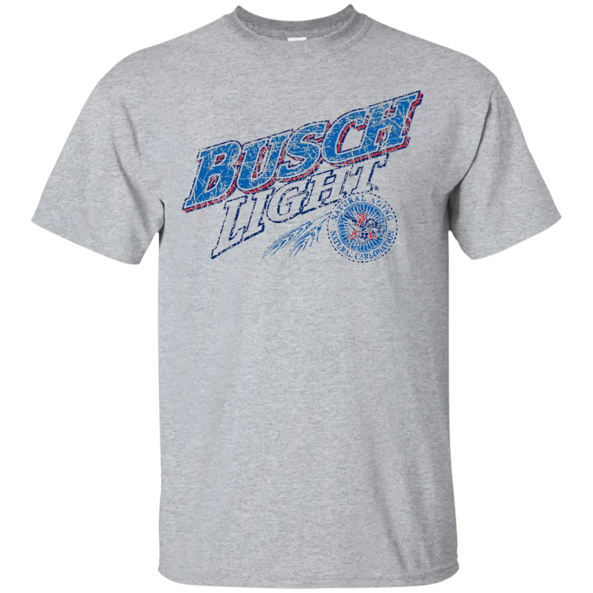 Busch Light Beer T-Shirt Custom Designed Color Worn Label Pattern