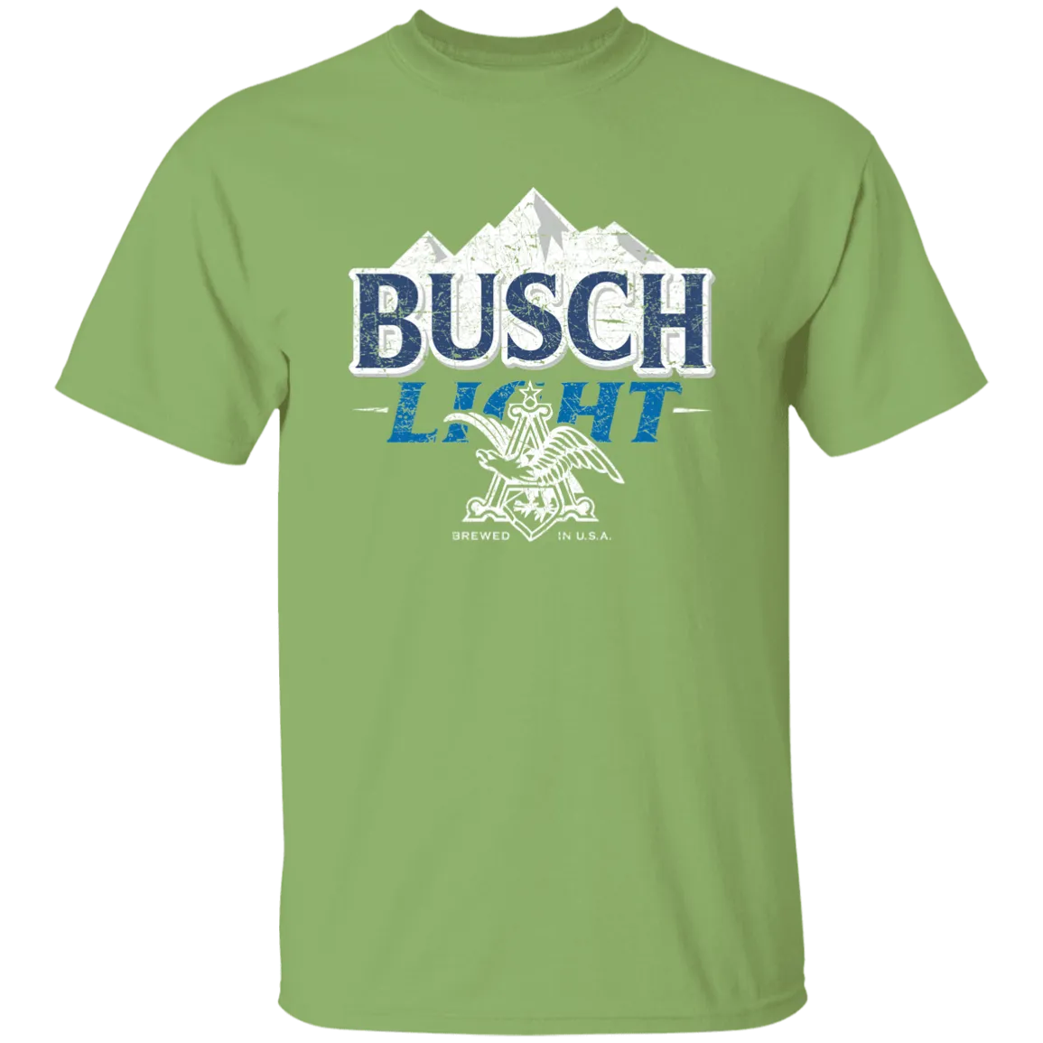 Busch Light Beer T-Shirt Custom Designed Color Worn Label Pattern