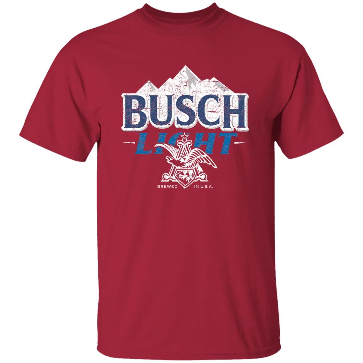 Busch Light Beer T-Shirt Custom Designed Color Worn Label Pattern