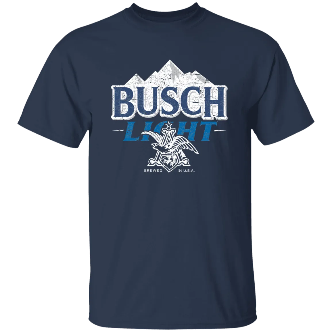 Busch Light Beer T-Shirt Custom Designed Color Worn Label Pattern