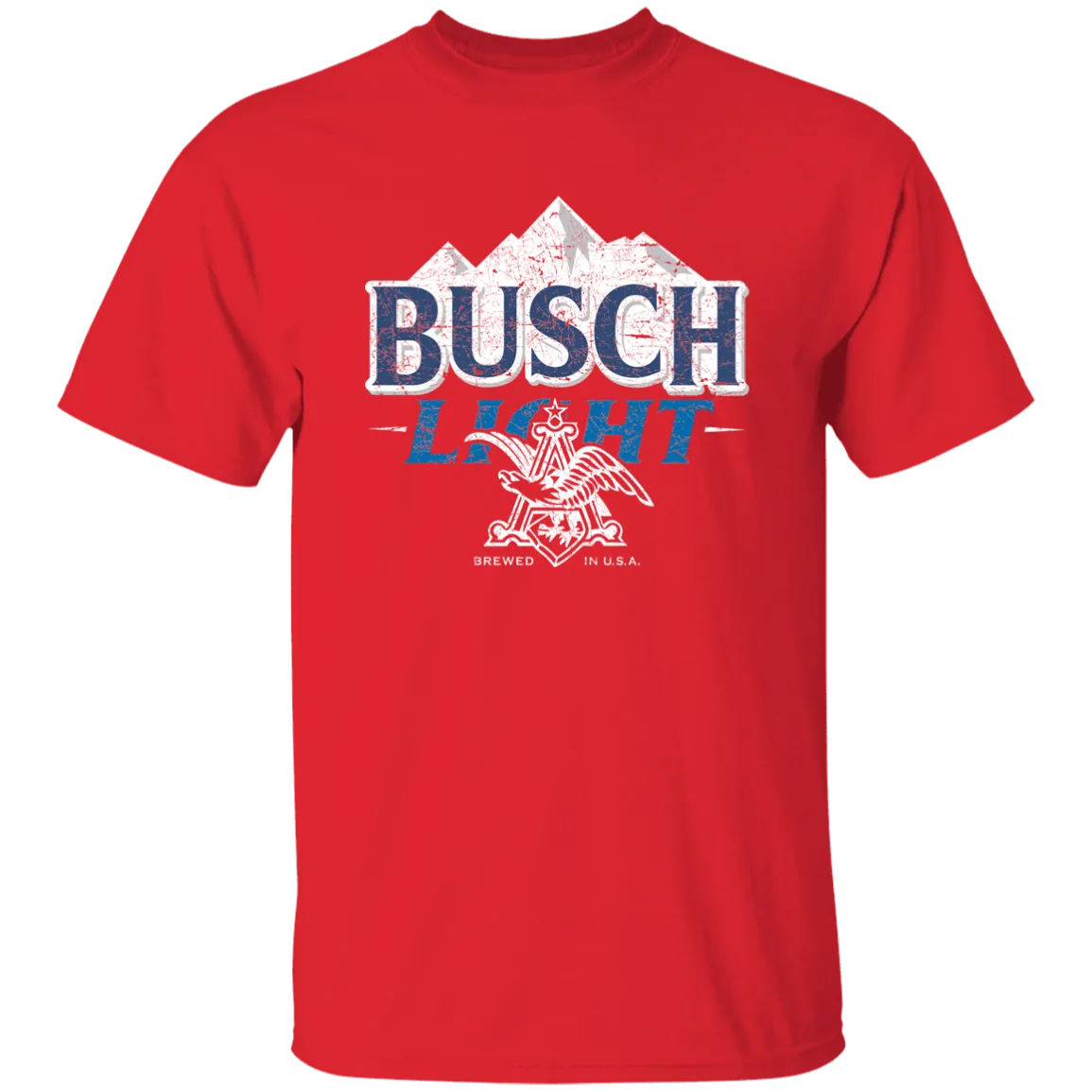 Busch Light Beer T-Shirt Custom Designed Color Worn Label Pattern