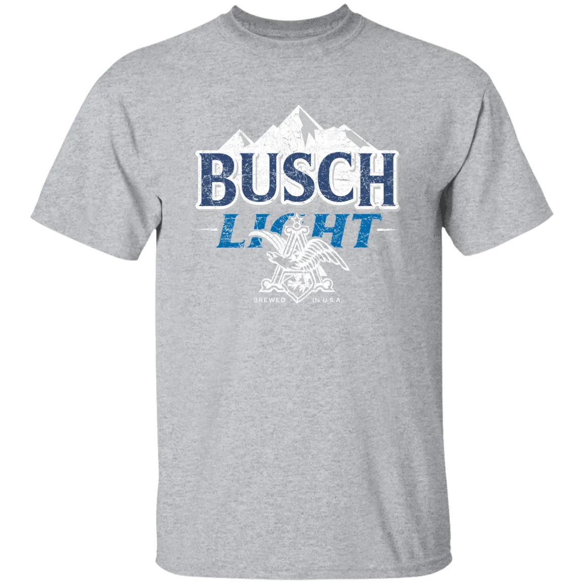 Busch Light Beer T-Shirt Custom Designed Color Worn Label Pattern