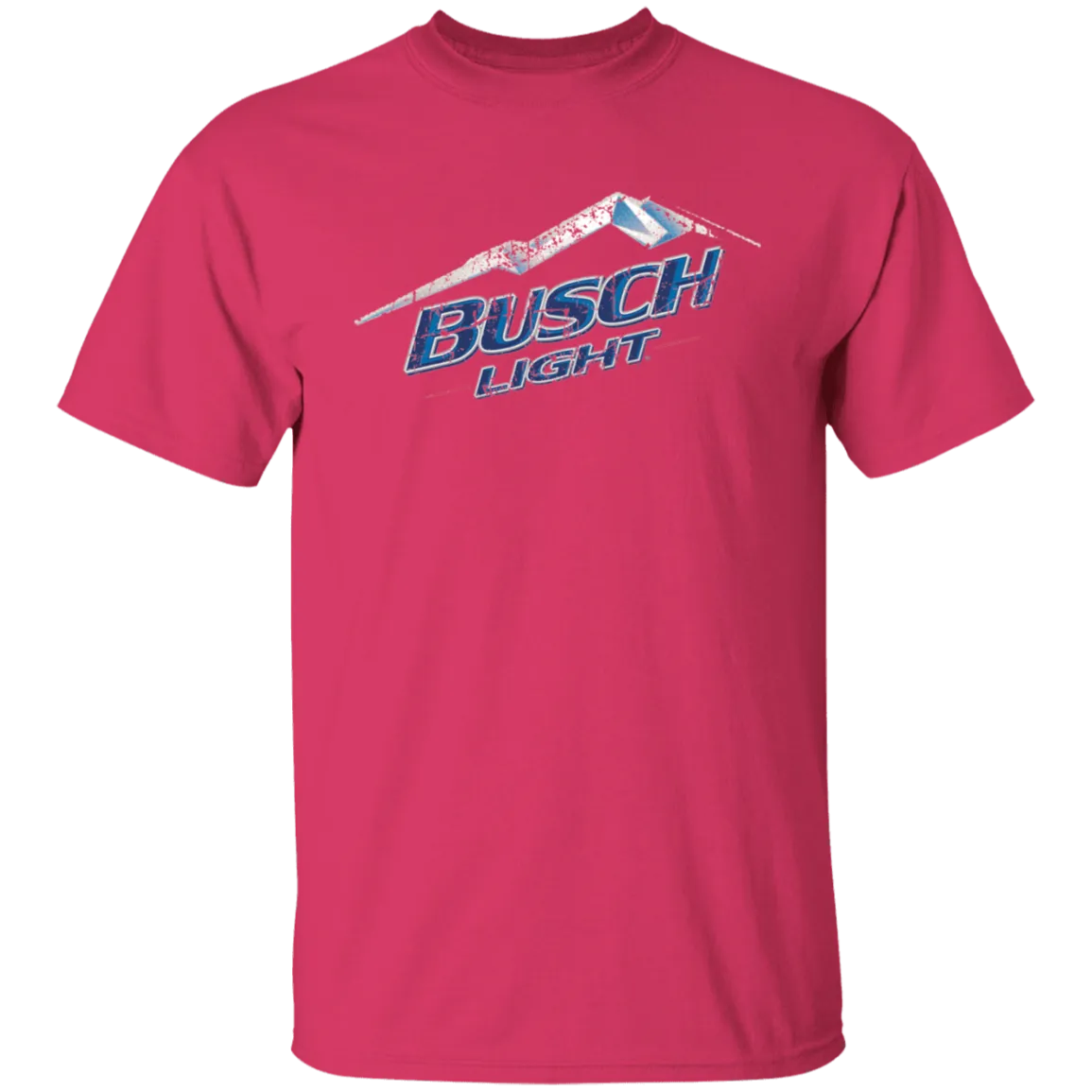 Busch Light Beer T-Shirt Custom Designed Color Worn Label Pattern