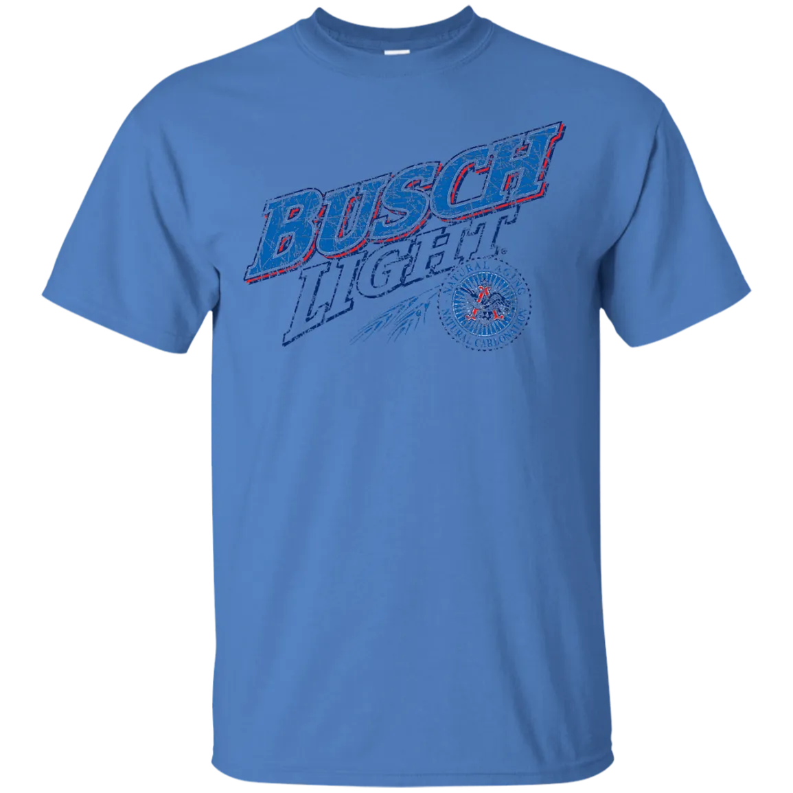 Busch Light Beer T-Shirt Custom Designed Color Worn Label Pattern