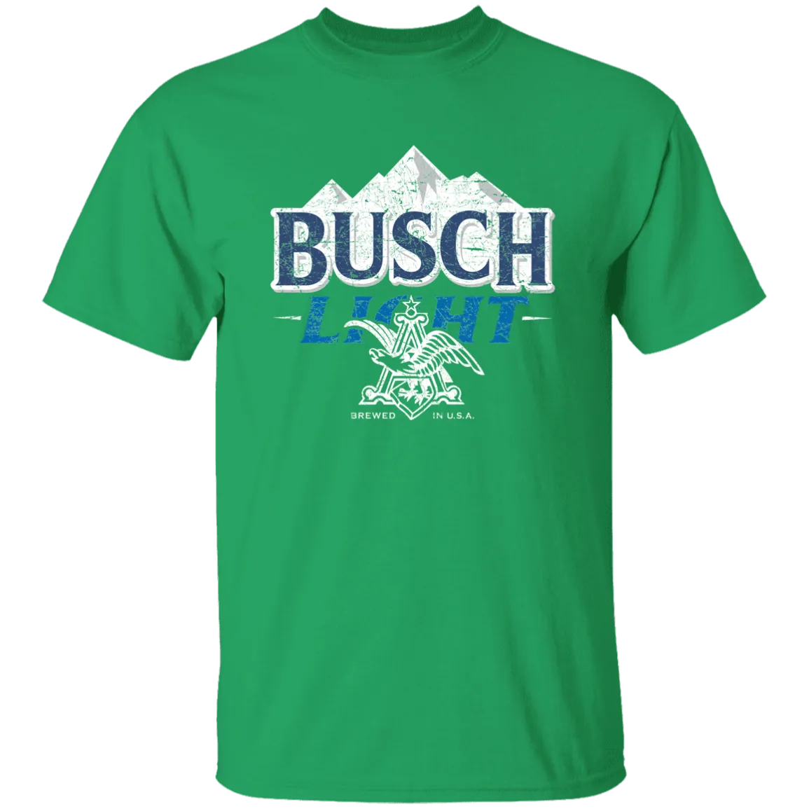 Busch Light Beer T-Shirt Custom Designed Color Worn Label Pattern