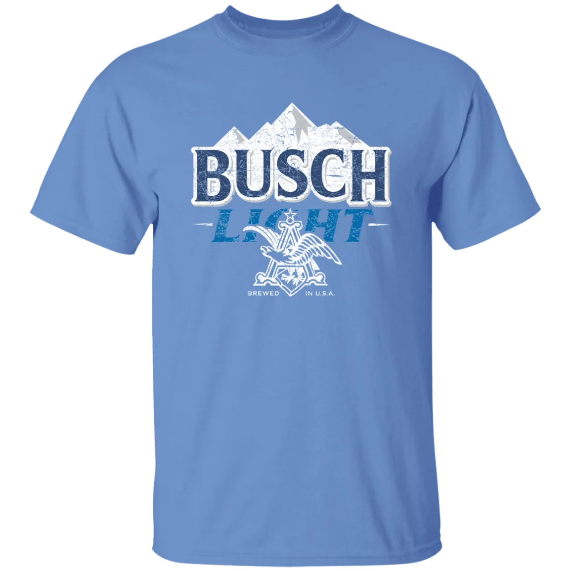 Busch Light Beer T-Shirt Custom Designed Color Worn Label Pattern