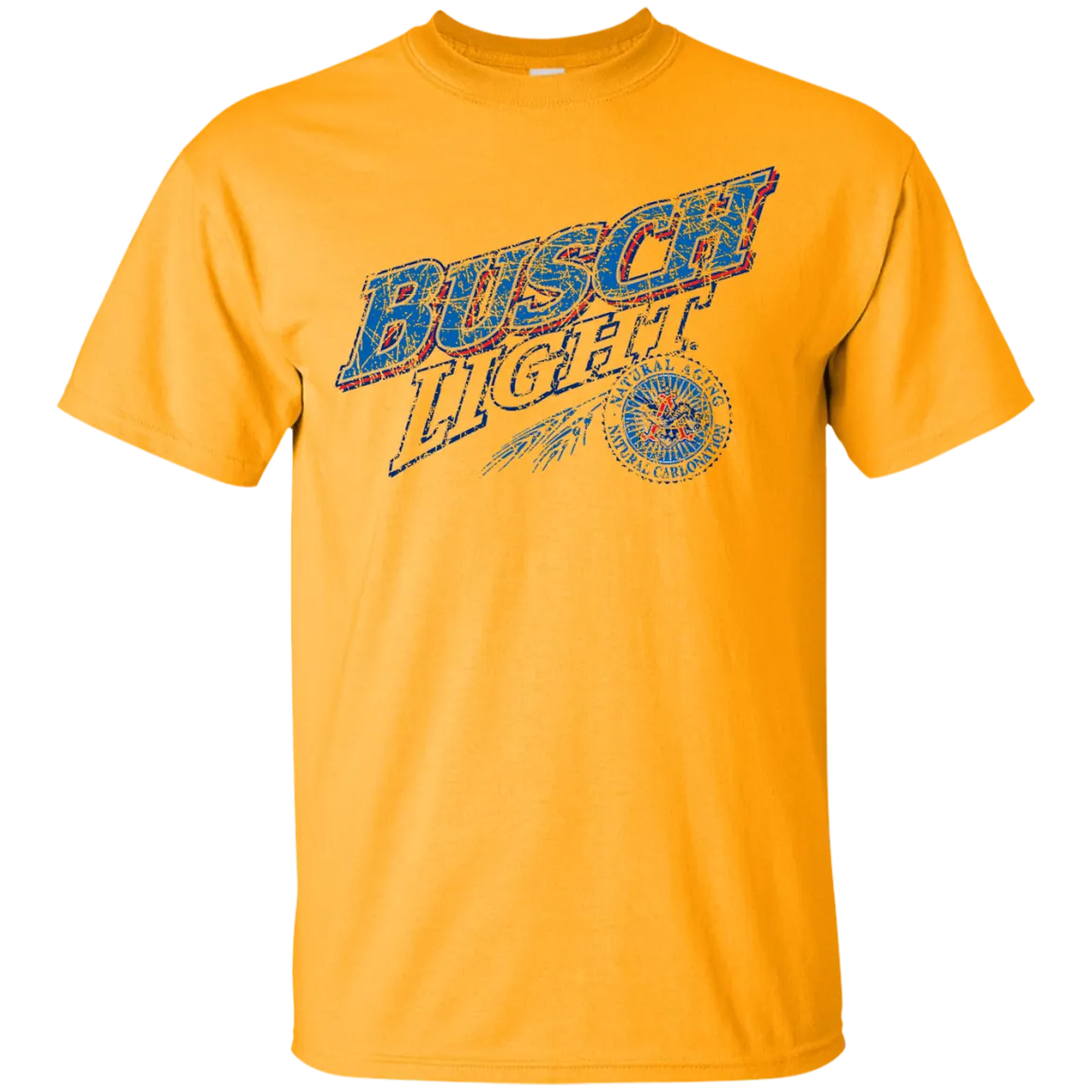 Busch Light Beer T-Shirt Custom Designed Color Worn Label Pattern