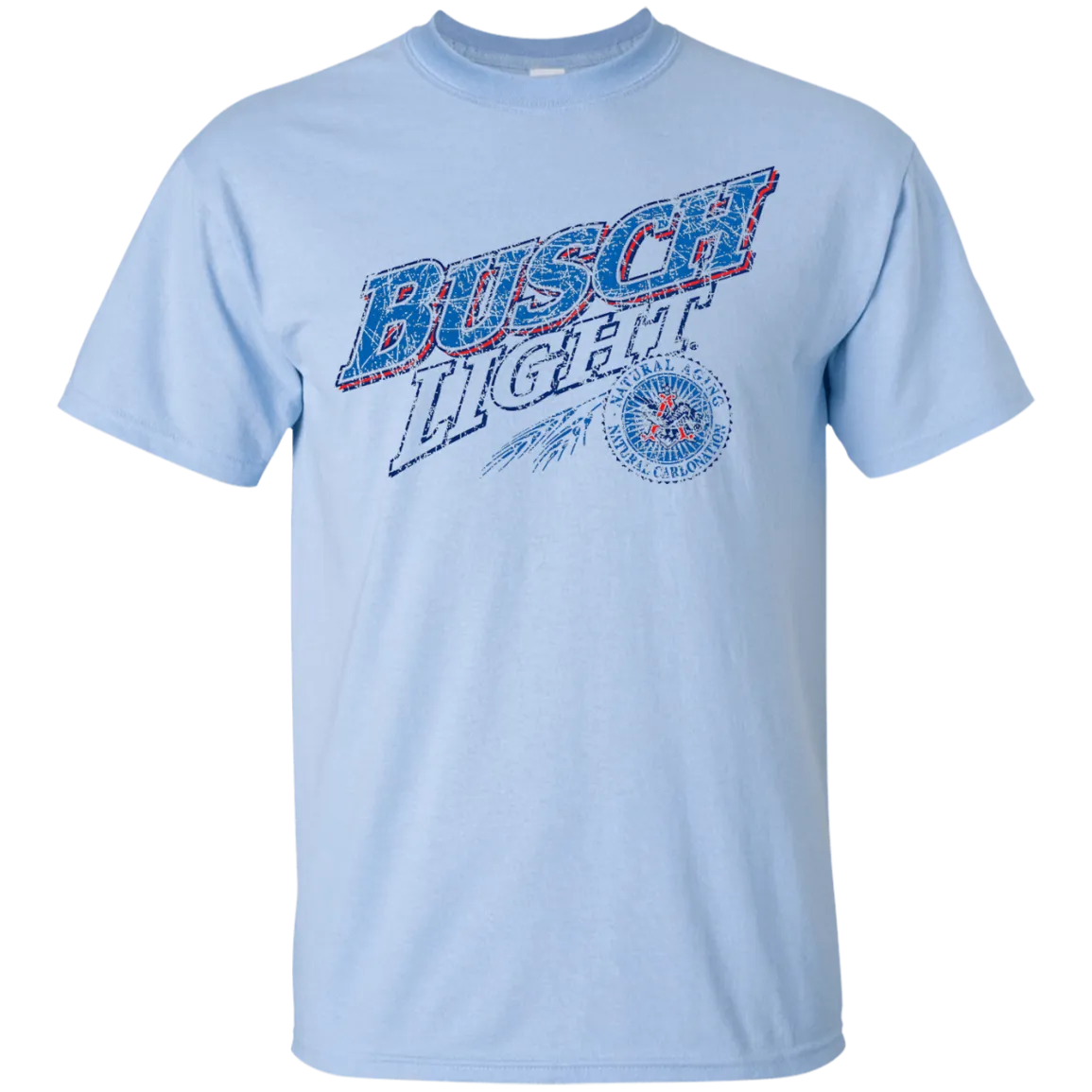 Busch Light Beer T-Shirt Custom Designed Color Worn Label Pattern