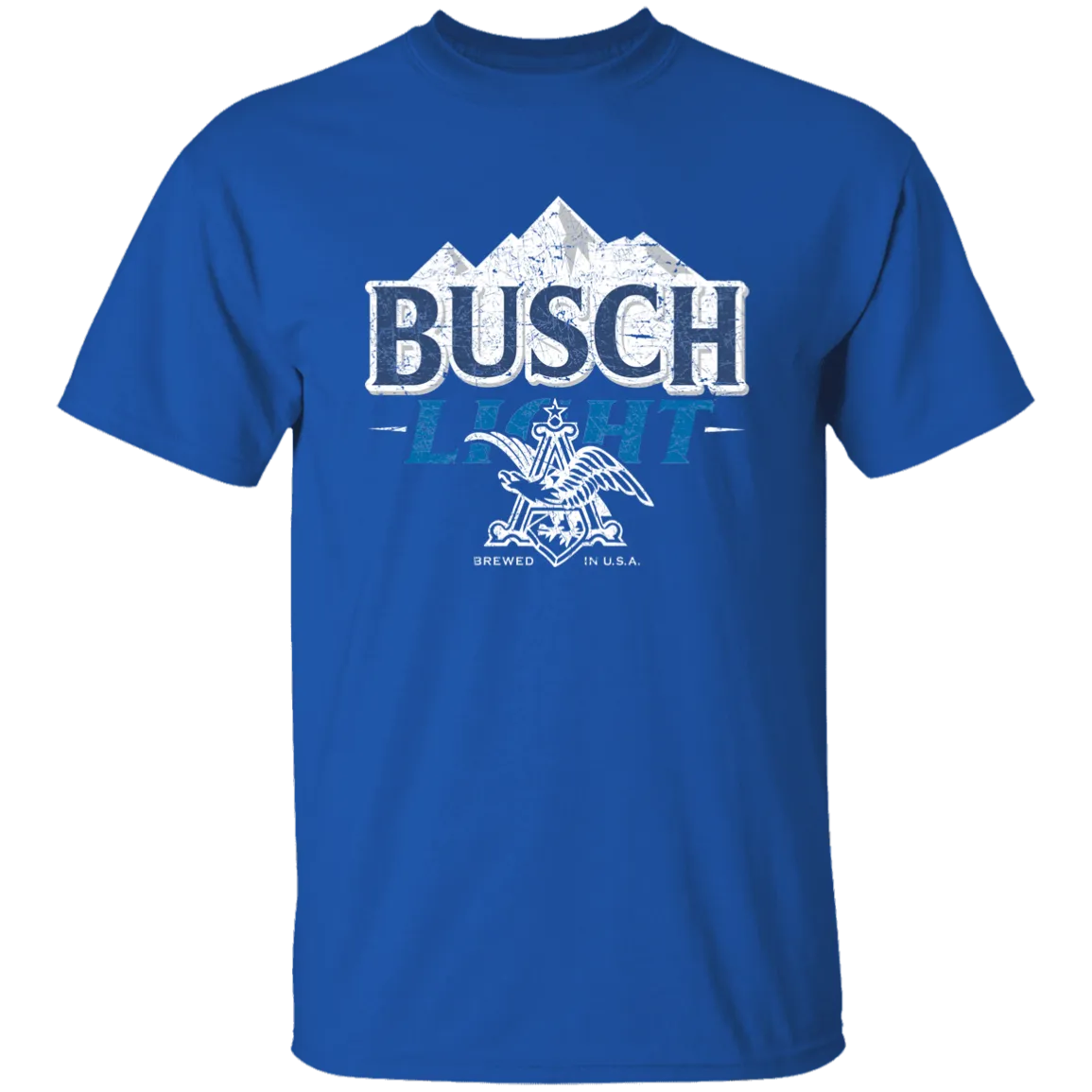 Busch Light Beer T-Shirt Custom Designed Color Worn Label Pattern