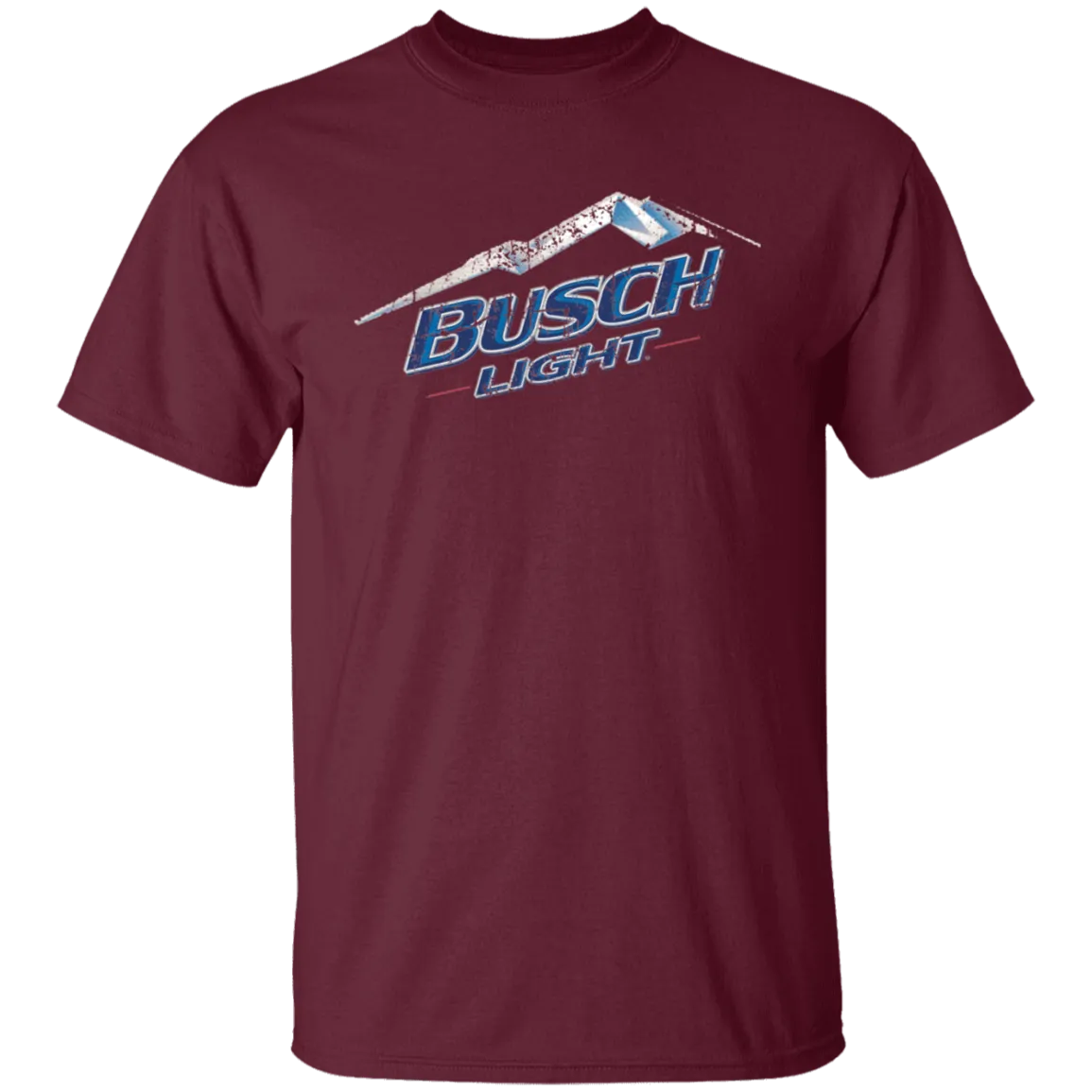 Busch Light Beer T-Shirt Custom Designed Color Worn Label Pattern