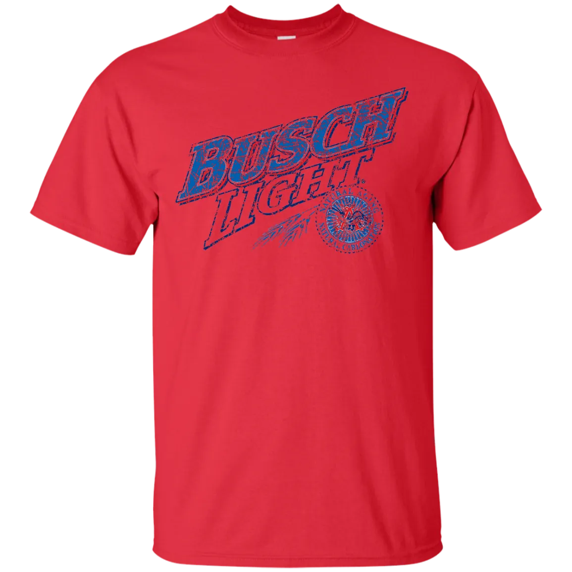 Busch Light Beer T-Shirt Custom Designed Color Worn Label Pattern