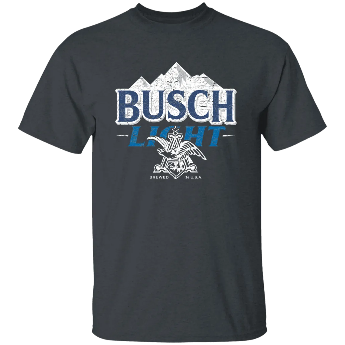 Busch Light Beer T-Shirt Custom Designed Color Worn Label Pattern