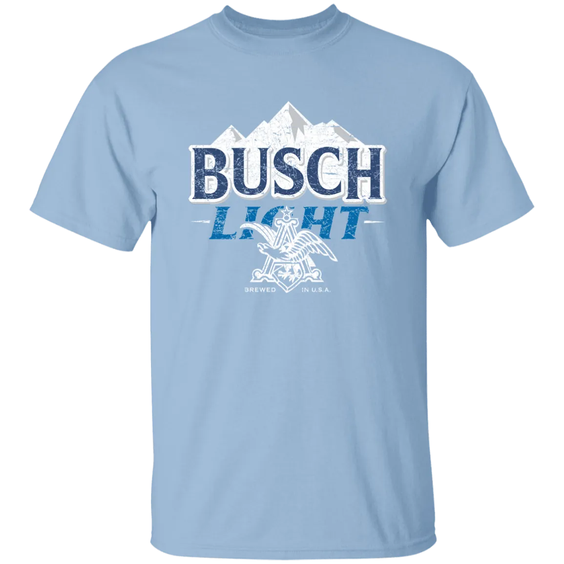 Busch Light Beer T-Shirt Custom Designed Color Worn Label Pattern