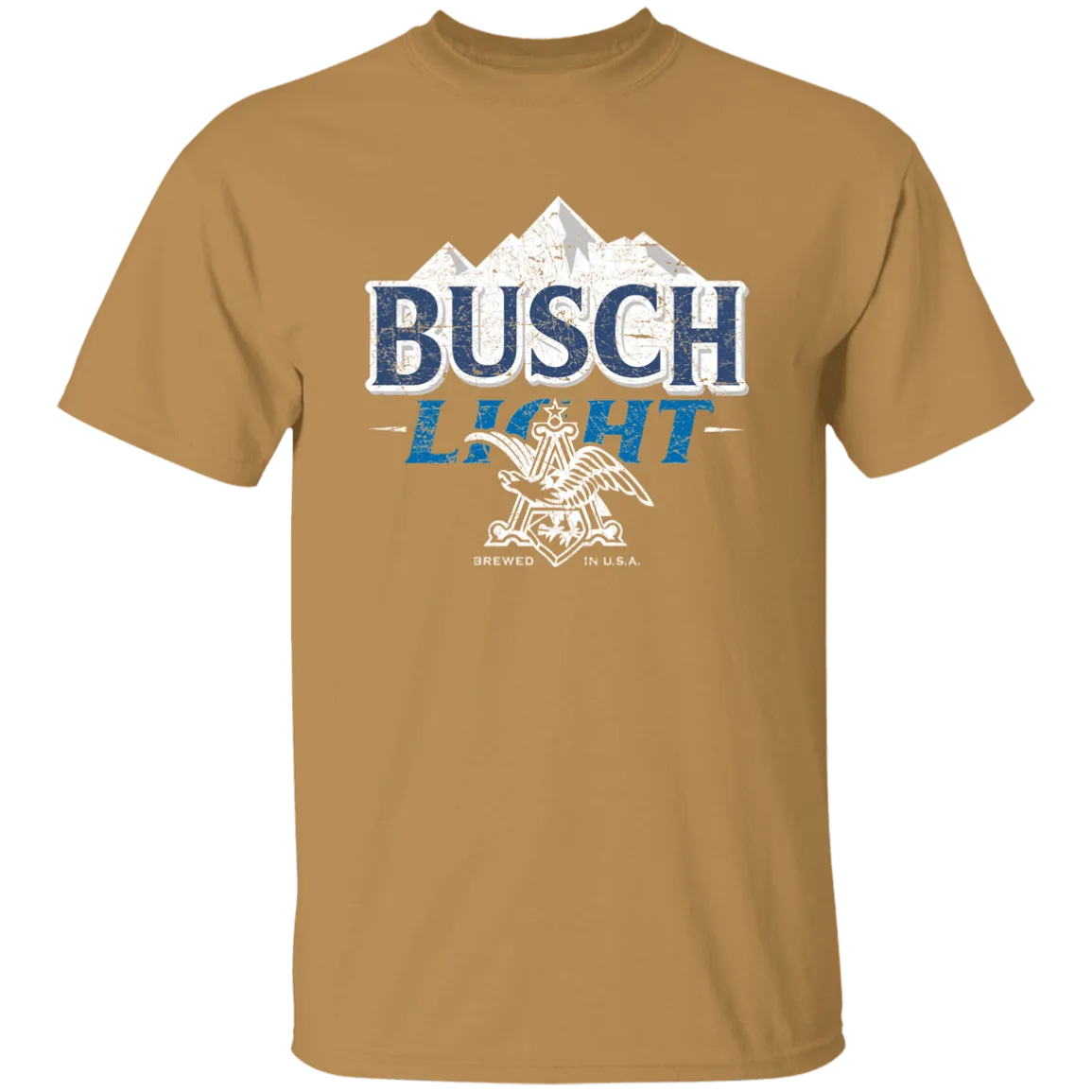 Busch Light Beer T-Shirt Custom Designed Color Worn Label Pattern