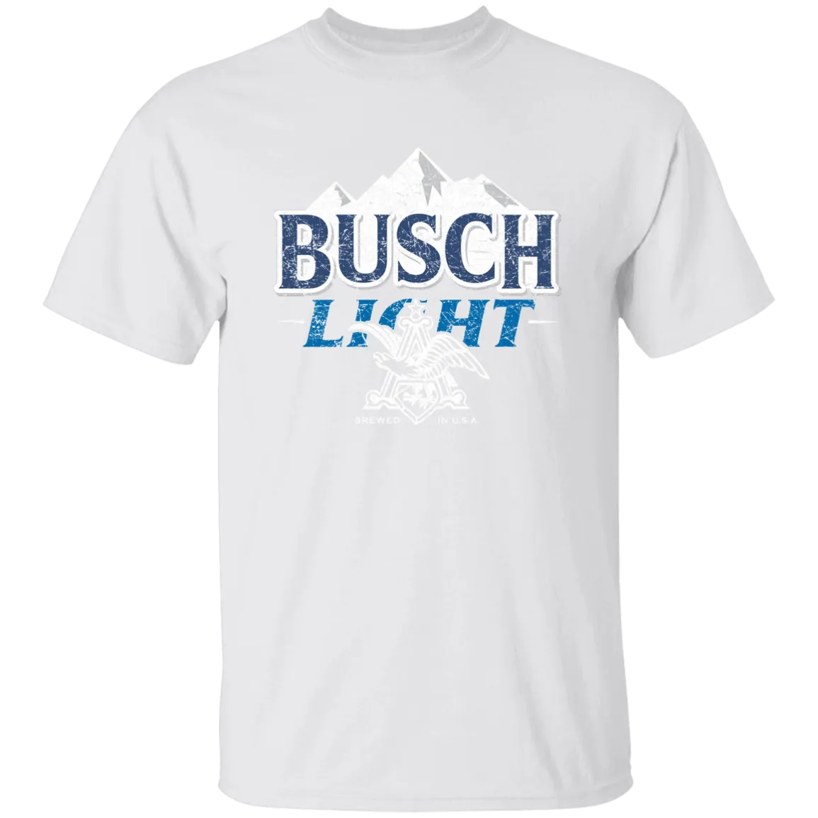 Busch Light Beer T-Shirt Custom Designed Color Worn Label Pattern