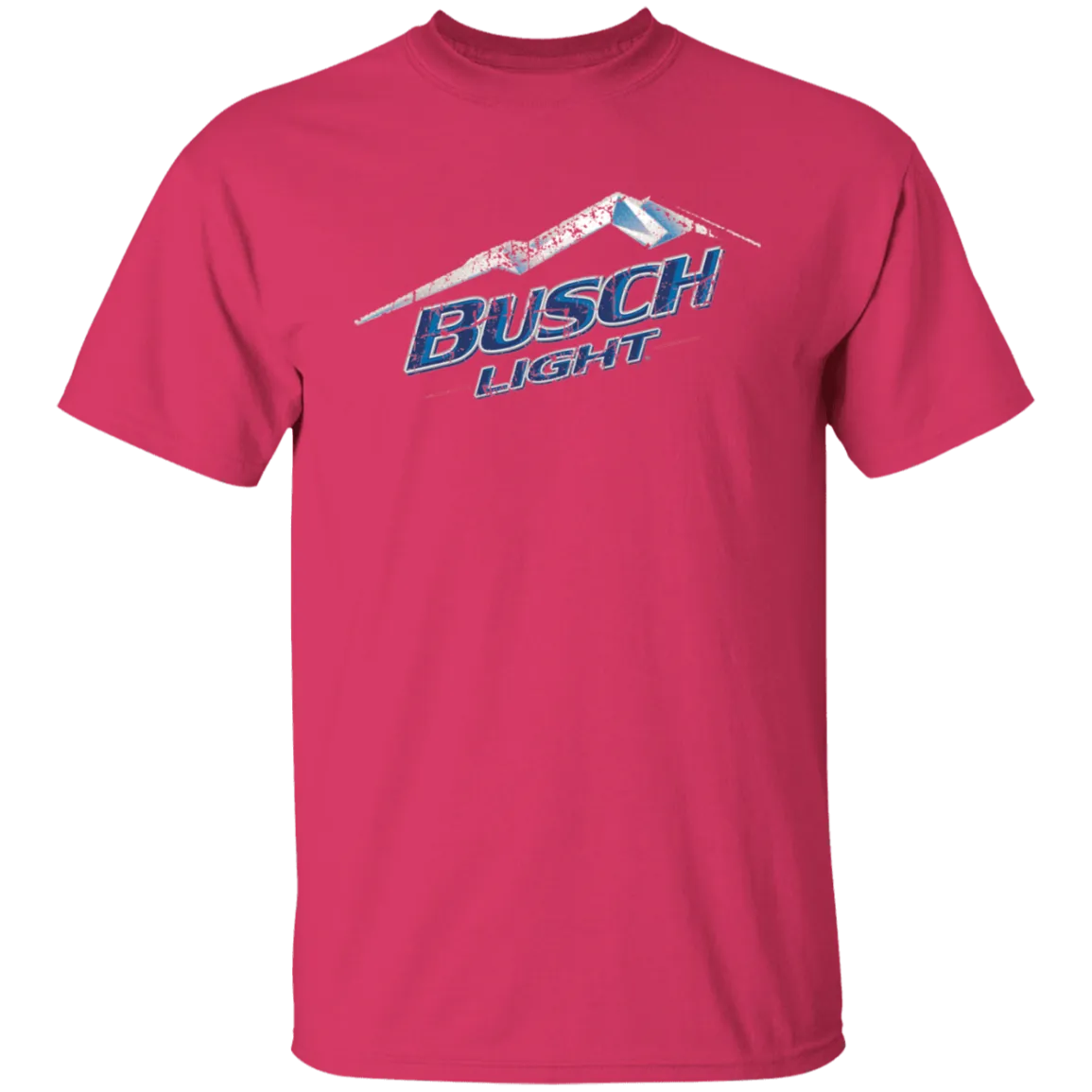 Busch Light Beer T-Shirt Custom Designed Color Worn Label Pattern