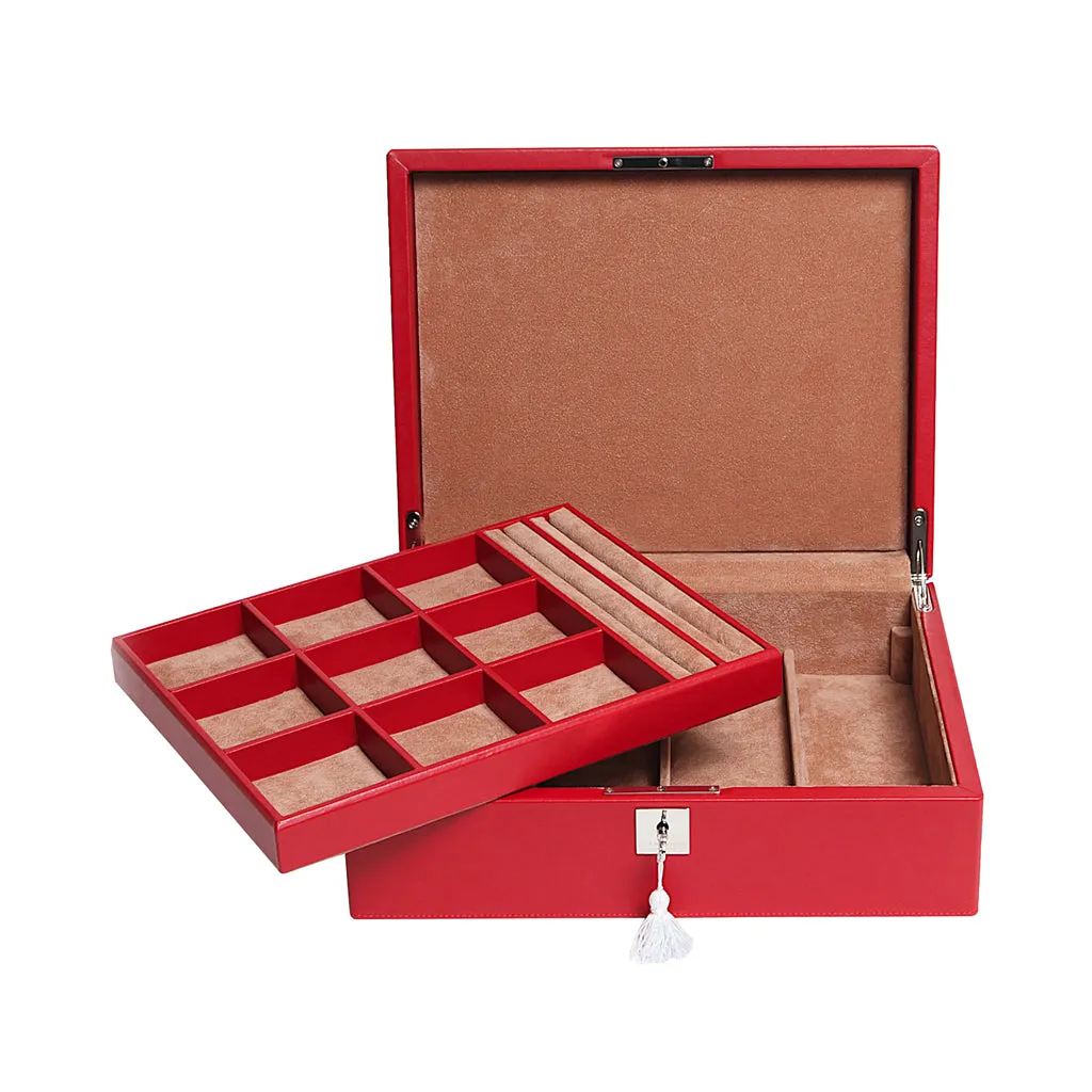 CALF LEATHER LARGE JEWELRY BOX