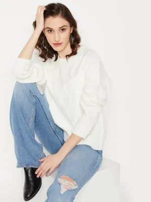 Camla Barcelona Cable Knit Off White Sweater