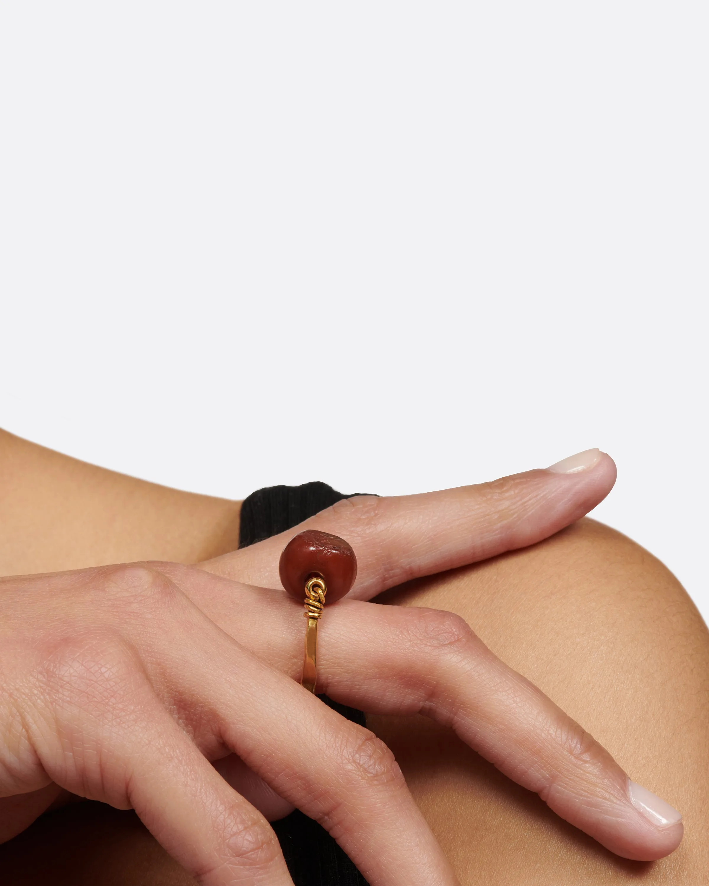 Carnelian Stag Flip Ring