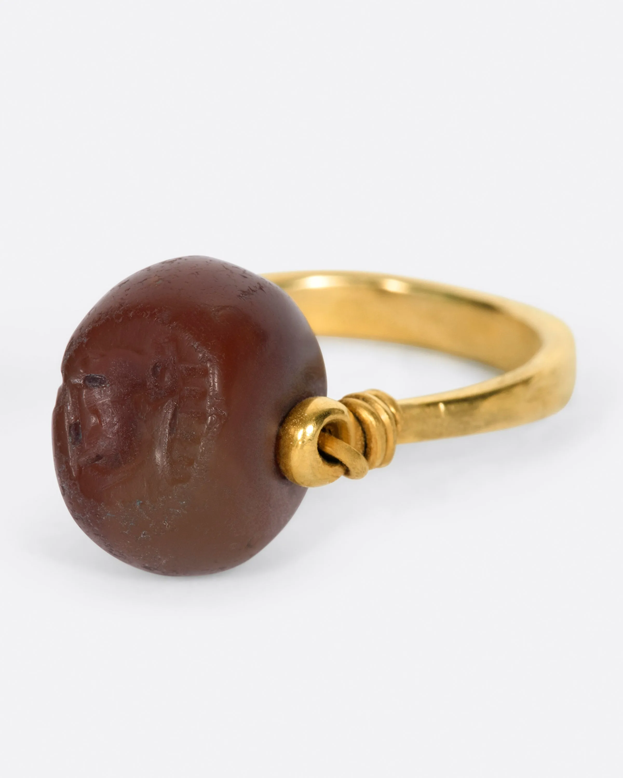 Carnelian Stag Flip Ring