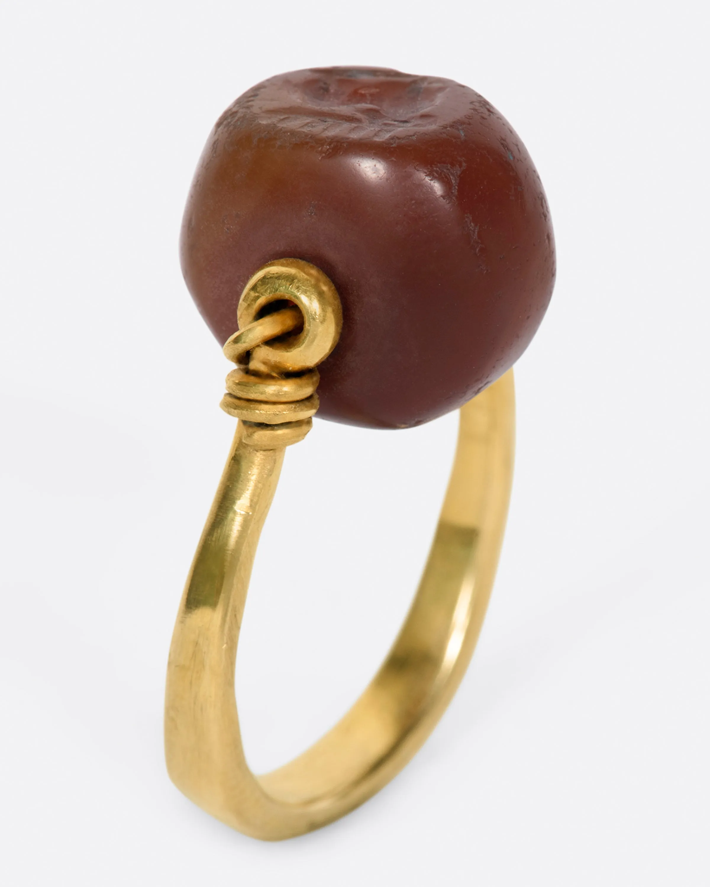 Carnelian Stag Flip Ring