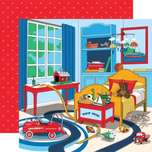 Carta Bella - Little Boy - 12x12 Single Sheet / Play Room