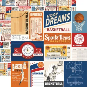 Carta Bella - Slam Dunk - 12x12 Single Sheet / Multi Journaling Cards