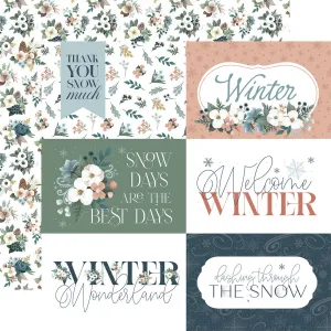 Carta Bella - Winter Wonderland - 4x6 Journaling Cards - 12x12 Patterned Paper