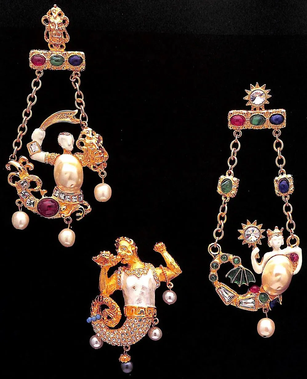 Cascading Mermaid Brooch