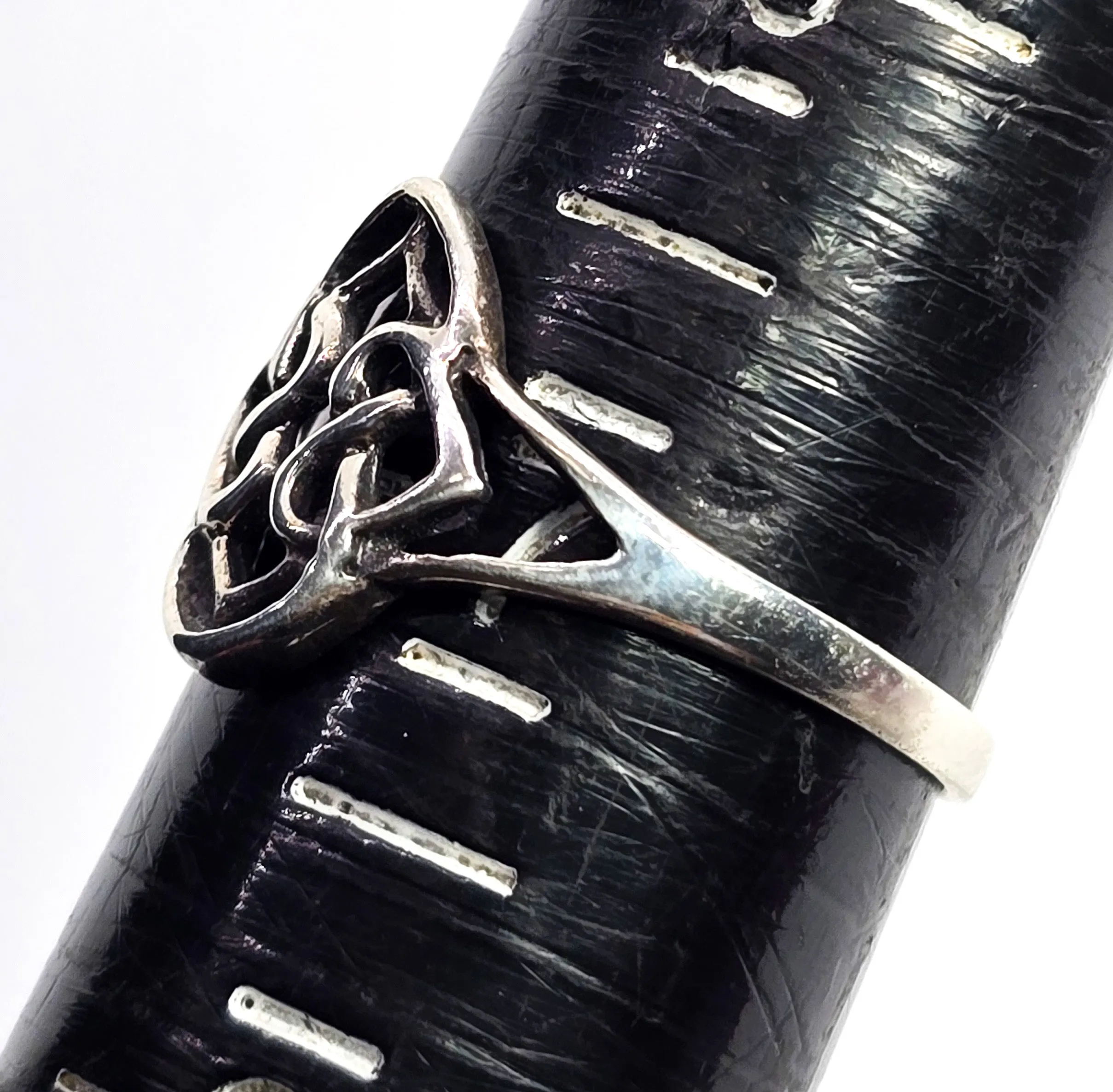 Celtic trinity knot Druid Irish vintage sterling silver simple ring size 7