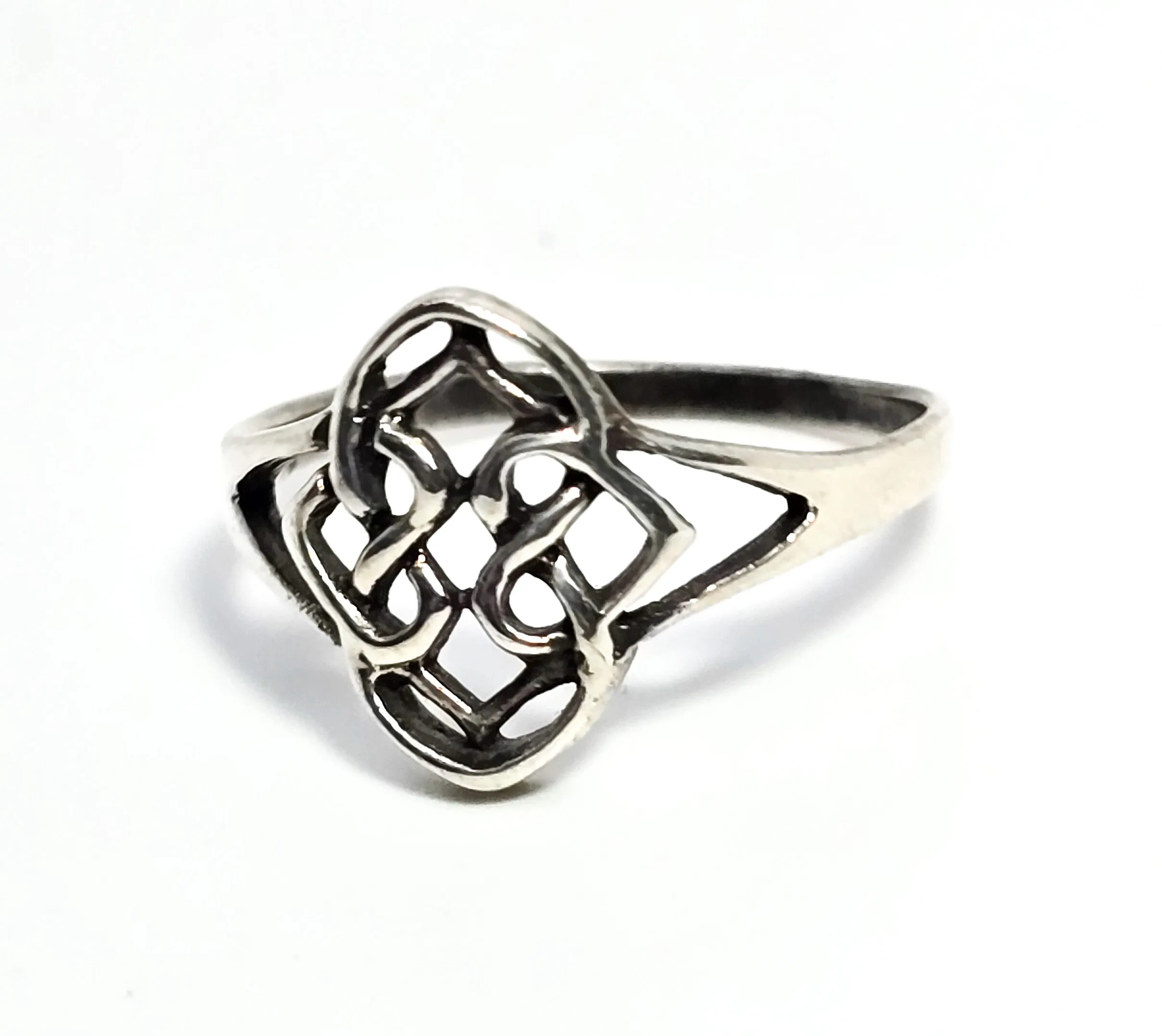 Celtic trinity knot Druid Irish vintage sterling silver simple ring size 7