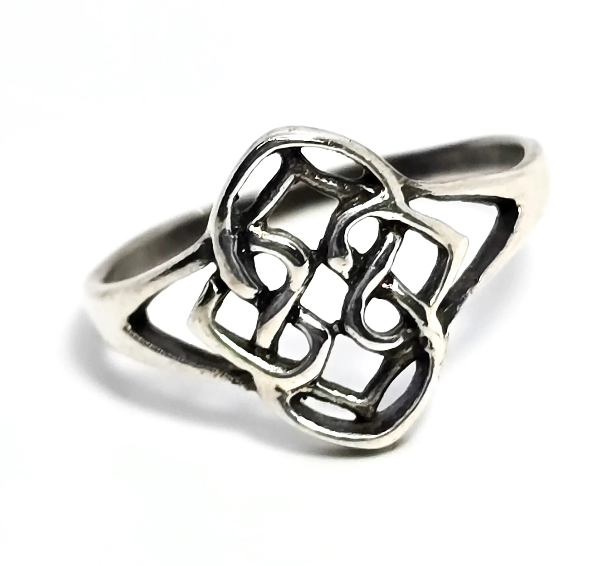 Celtic trinity knot Druid Irish vintage sterling silver simple ring size 7