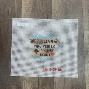 CH-316-13M - Dog Blue Checkered Heart 13 Mesh
