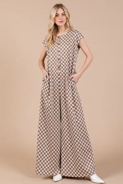 Check It Out Checkered Cap Sleeve Romper