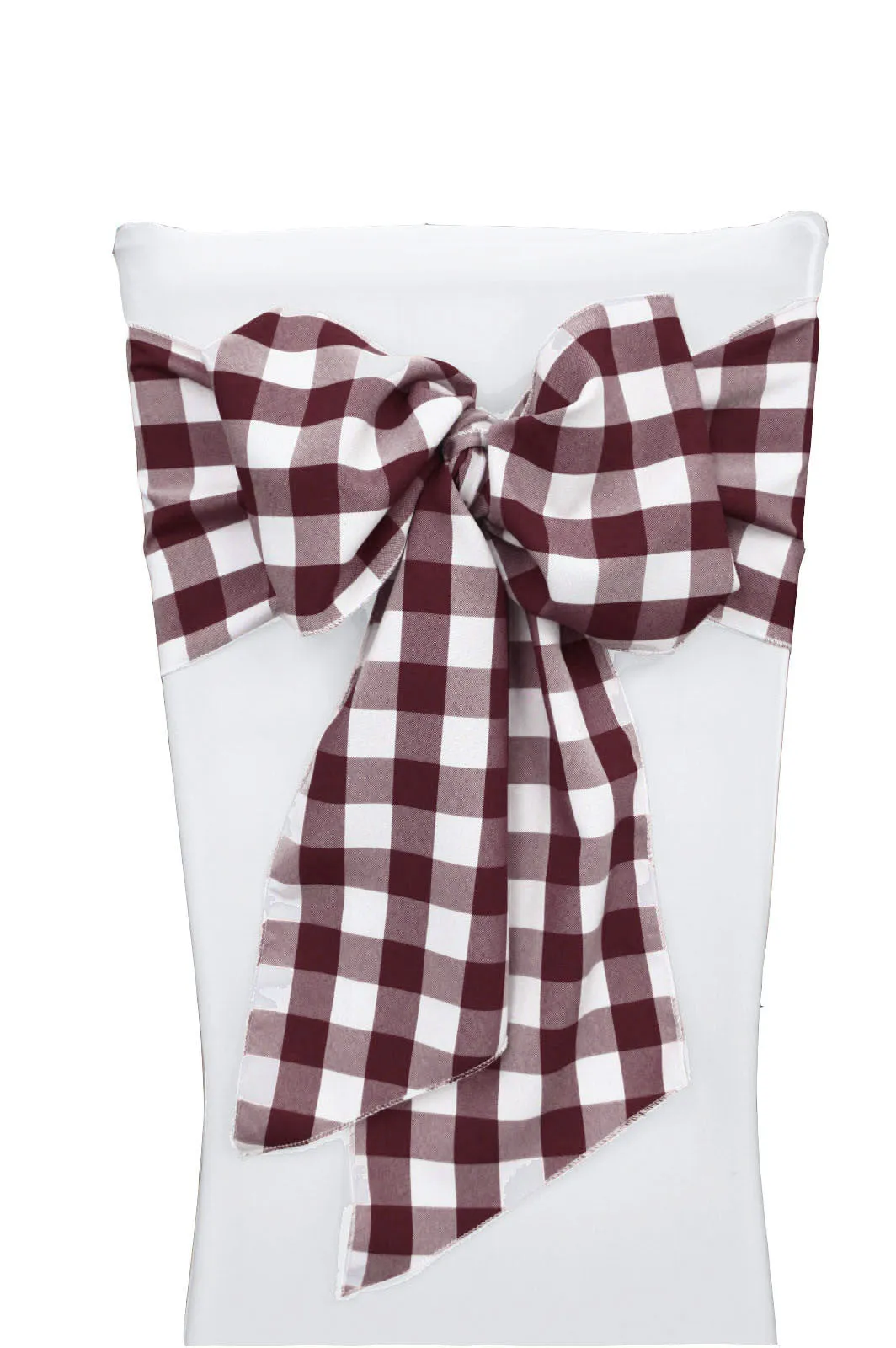 Checkered Chair Bows 8 by 108-Inch - Pack of 10