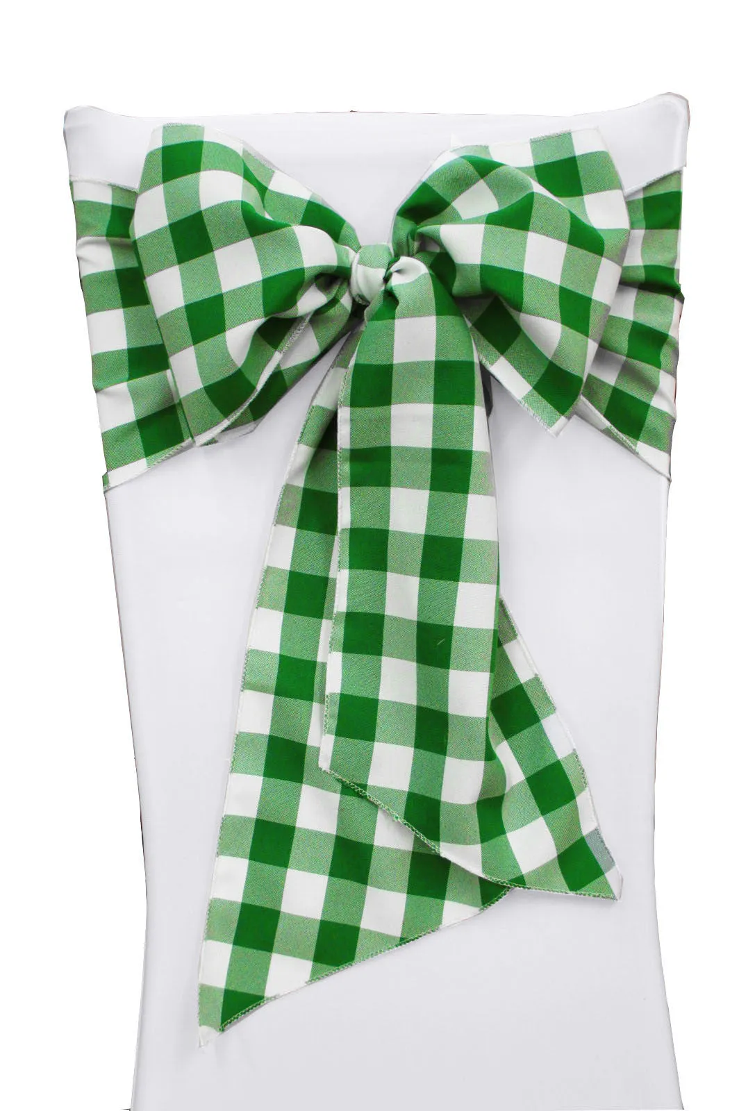 Checkered Chair Bows 8 by 108-Inch - Pack of 10