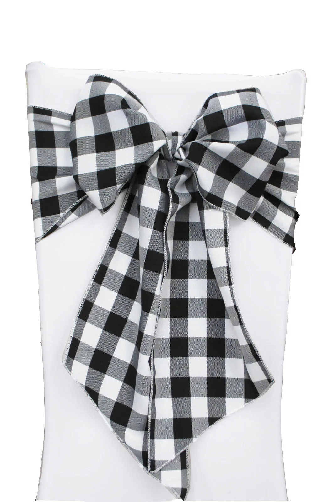 Checkered Chair Bows 8 by 108-Inch - Pack of 10