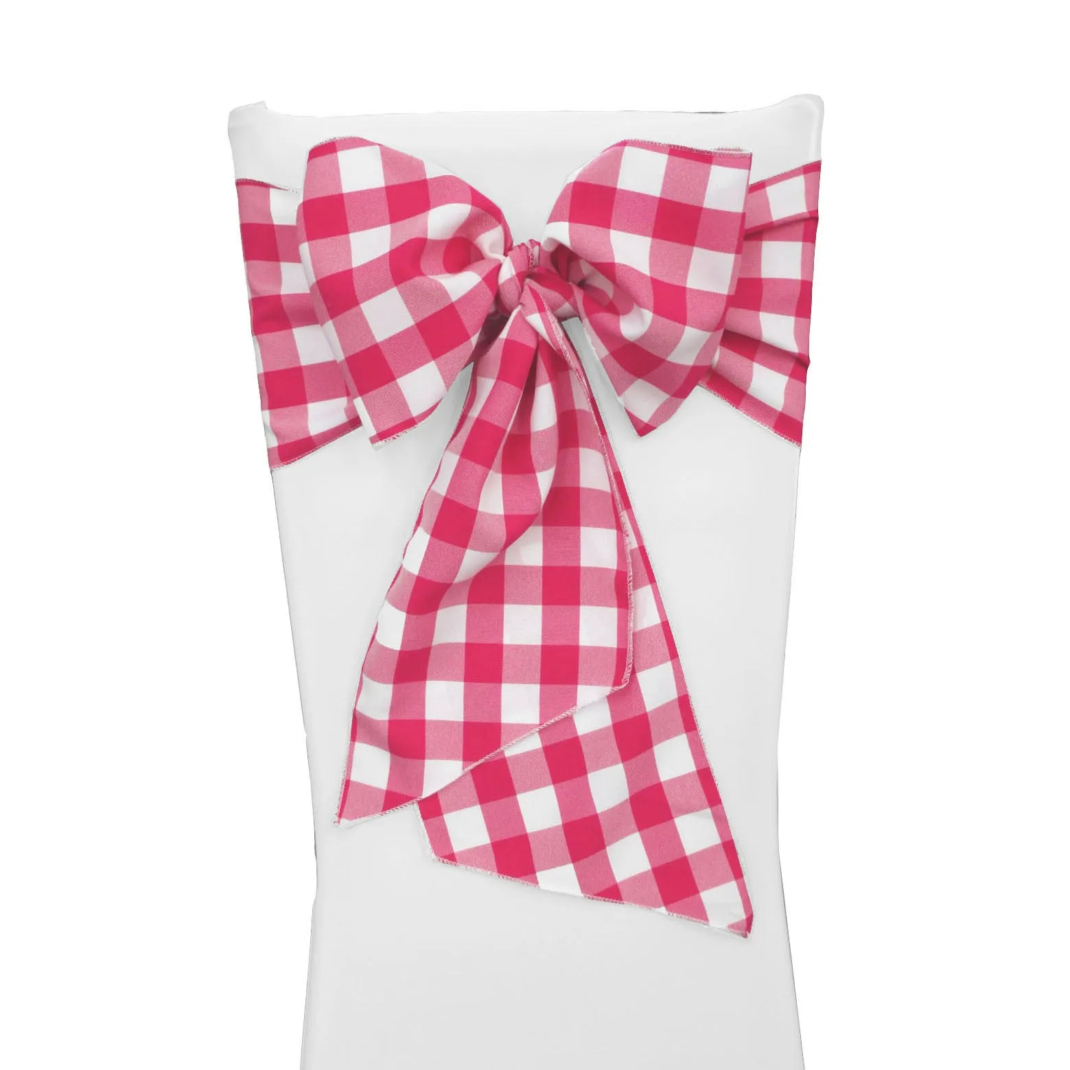 Checkered Chair Bows 8 by 108-Inch - Pack of 10