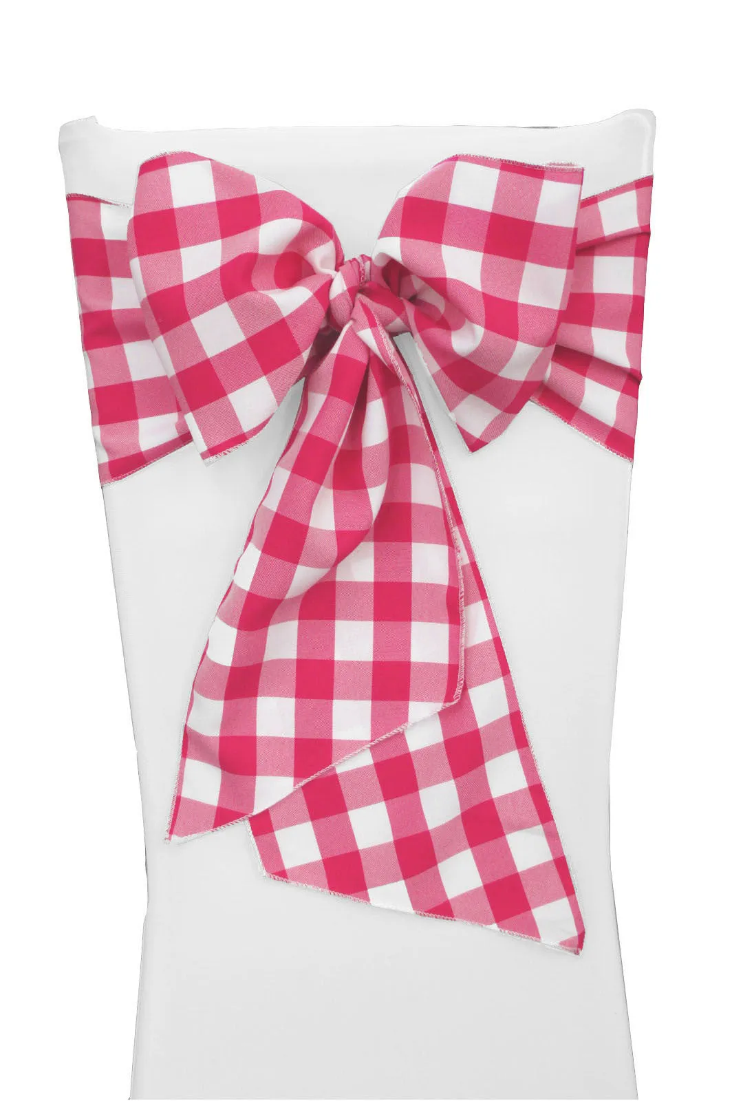 Checkered Chair Bows 8 by 108-Inch - Pack of 10