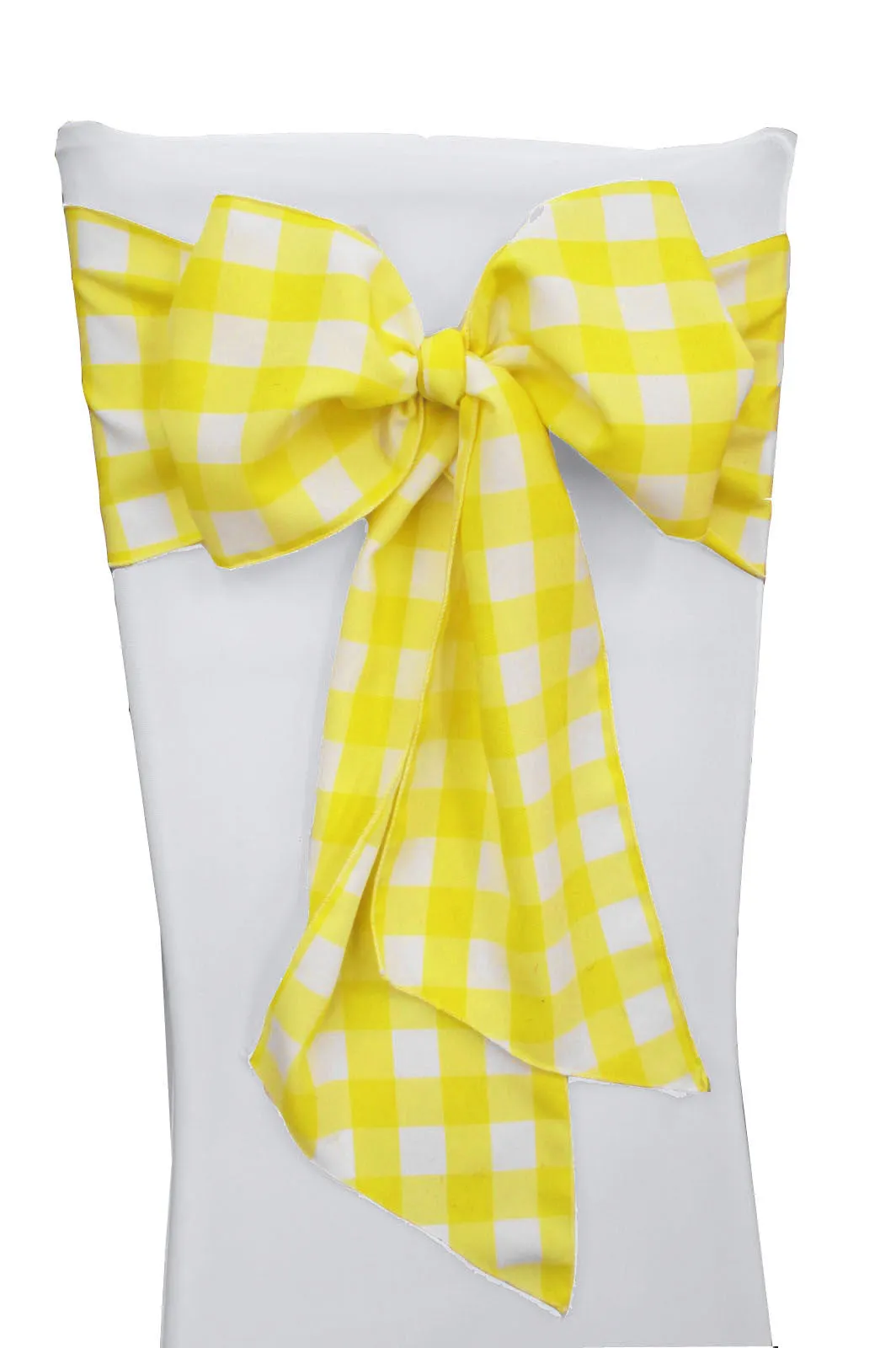 Checkered Chair Bows 8 by 108-Inch - Pack of 10