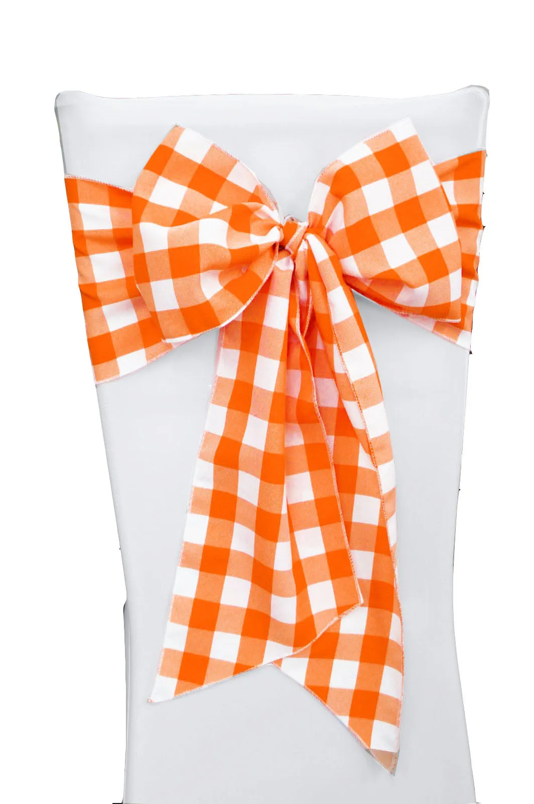 Checkered Chair Bows 8 by 108-Inch - Pack of 10