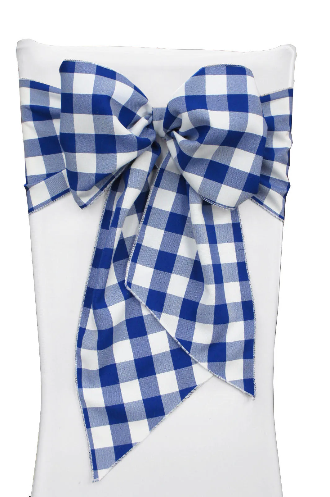 Checkered Chair Bows 8 by 108-Inch - Pack of 10