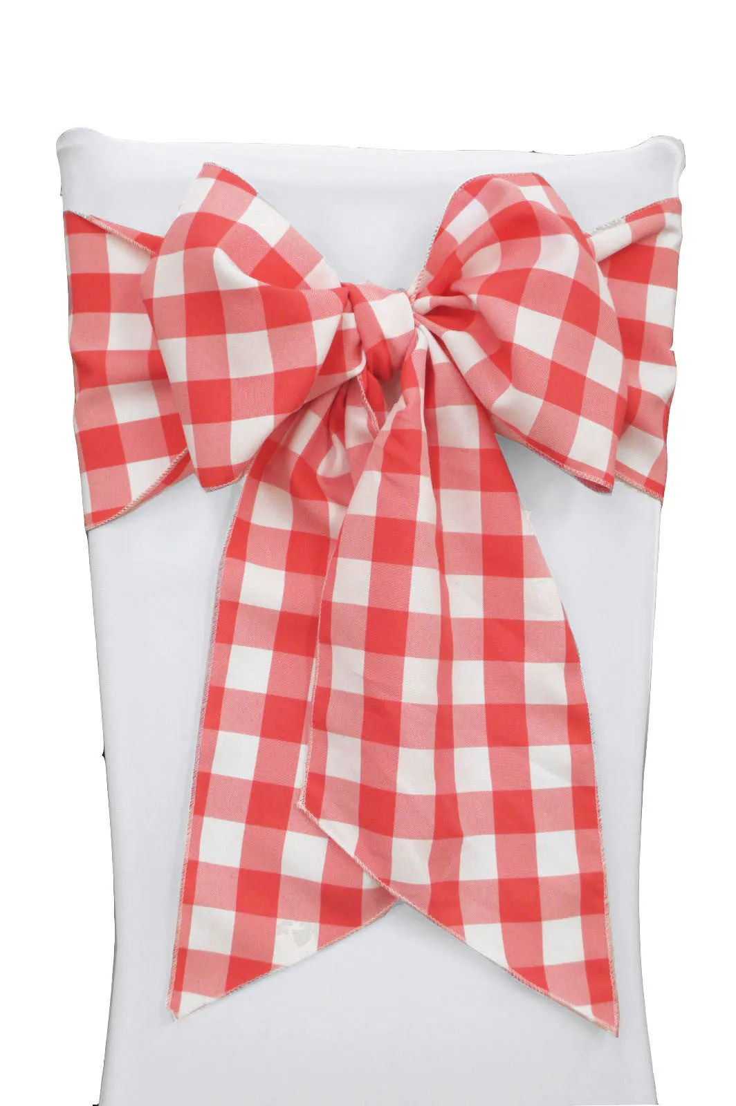 Checkered Chair Bows 8 by 108-Inch - Pack of 10