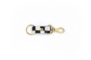 Checkered Cowhide keychain