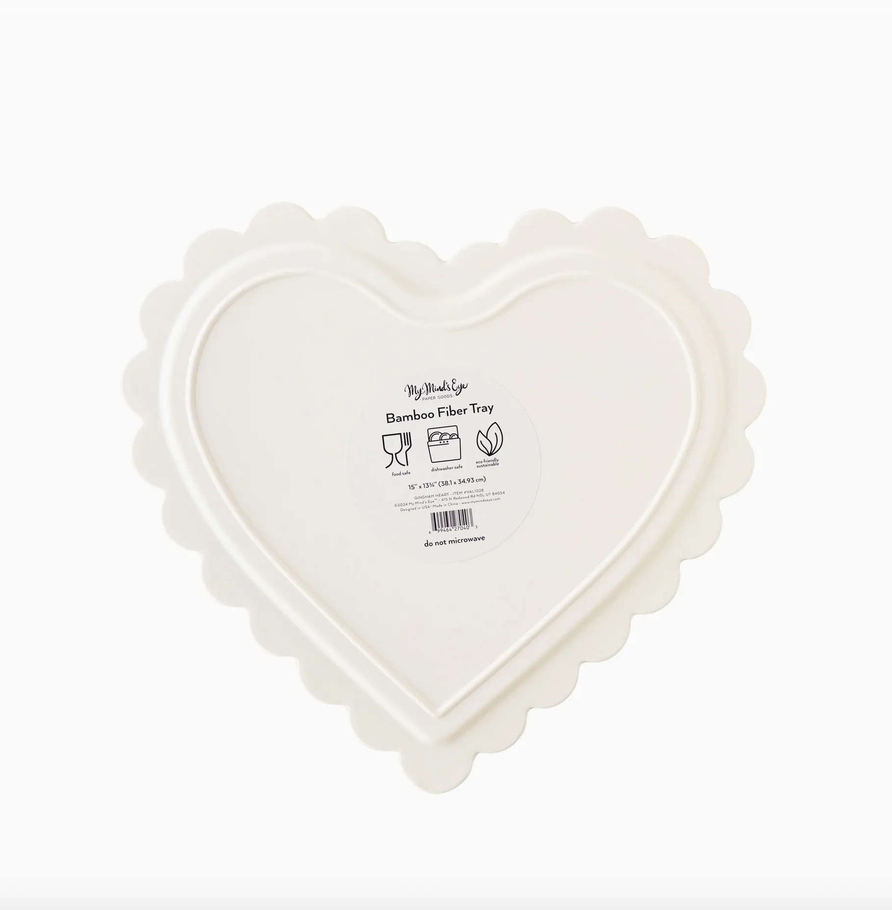 Checkered Heart Shaped Tray
